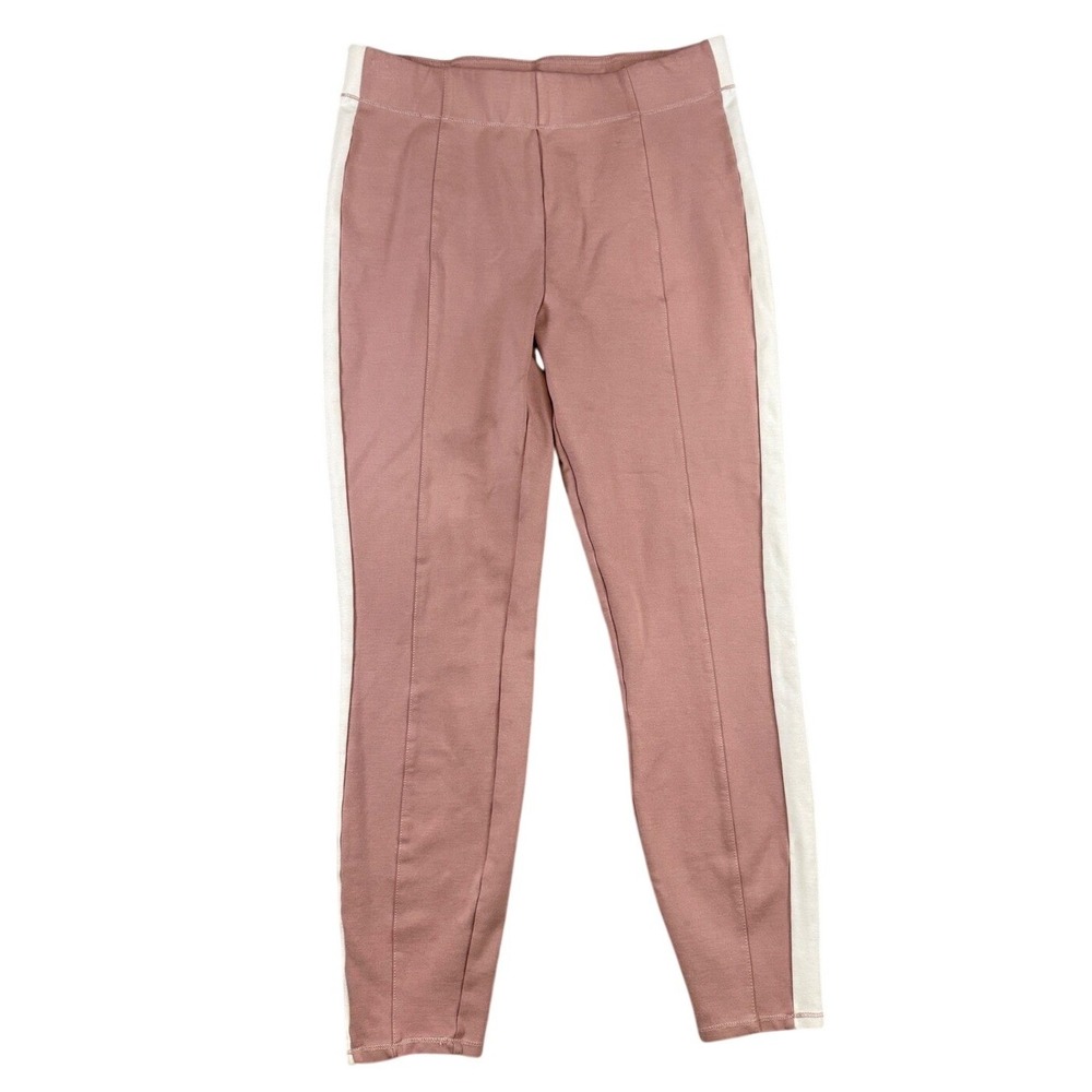 Abercrombie & Fitch Mauve Pink Side Stripe Pintuck Leggings Size M Slim Fit Y2K